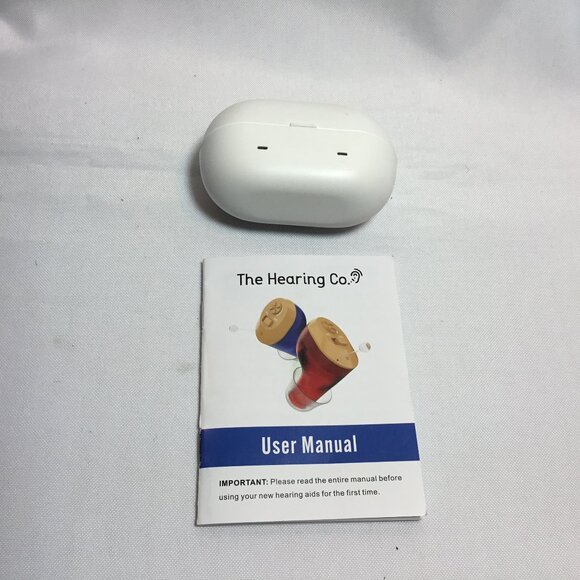THE HEARING CO. Micro CIC Rechargeable Hearing Aids Set with Charging Case